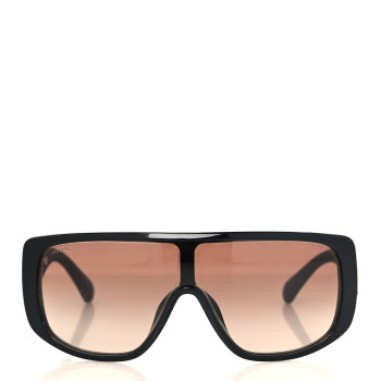 CHANEL Acetate Shield Sunglasses 5495 Black
