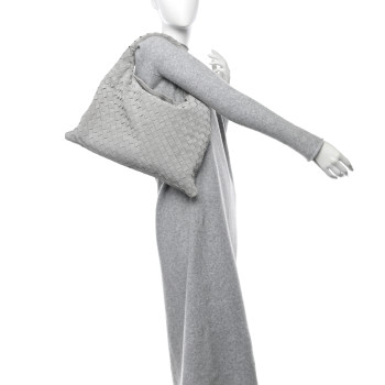 BOTTEGA VENETA Suede Intrecciato Small Hop Sterling