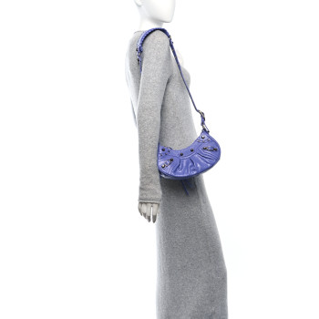 BALENCIAGA Agneau Arena XS Le Cagole Shoulder Bag Mauve