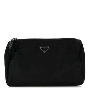 PRADA Nylon Tessuto Cosmetic Pouch Black