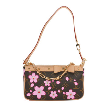 LOUIS VUITTON LV X TM Monogram Pochette Accessories Sakura Brown