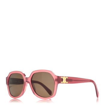 CELINE Acetate Triomphe Sunglasses CL40189F Milky Merlot