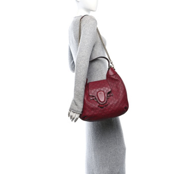GUCCI Soft Guccissima Medium Emily Hobo Classic Ruby