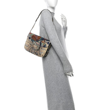 GUCCI Snakeskin Horsebit 1955 Shoulder Bag Multicolor