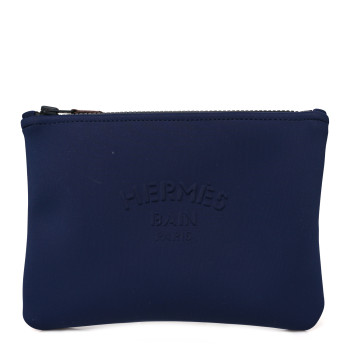 HERMES Neoprene Small Neobain Case Marine