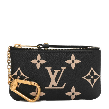 LOUIS VUITTON Empreinte Monogram Giant Key Pouch Black Beige