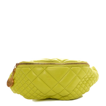 VERSACE Nappa Quilted Medusa Belt Bag Green