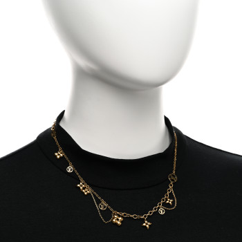 LOUIS VUITTON Metal Blooming Supple Necklace Gold