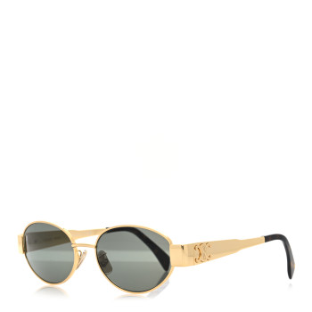 CELINE Metal Triomphe 01 Sunglasses CL40235U Gold Green