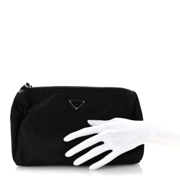 PRADA Nylon Tessuto Cosmetic Pouch Black