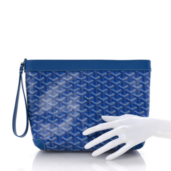 GOYARD Goyardine Conti Pouch Sky Blue