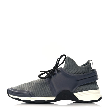 CHANEL Stretch Fabric CC Sneakers 39.5 Grey CHANEL Stretch Fabric CC Sneakers 39.5 Grey