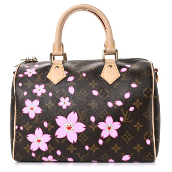 LOUIS VUITTON LV X TM Monogram Cherry Blossom Speedy Bandouliere 25 Sakura Brown
