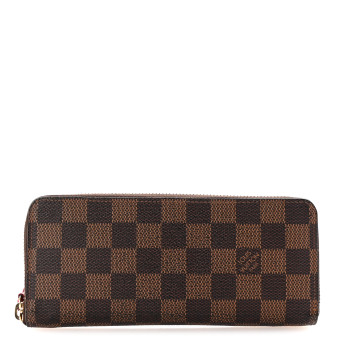 LOUIS VUITTON Damier Ebene Clemence Wallet Cherry