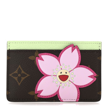 LOUIS VUITTON LV X TM Monogram Cherry Blossom Card Holder Sakura Brown