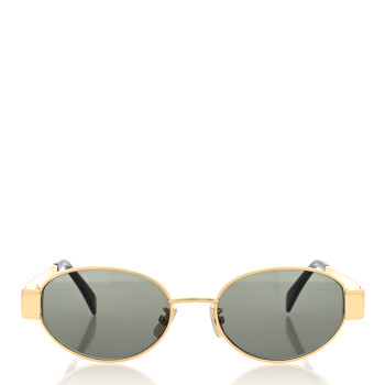 CELINE Metal Triomphe 01 Sunglasses CL40235U Gold Green