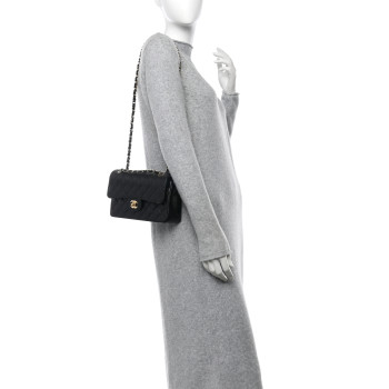CHANEL Caviar Quilted Small Double Flap Black