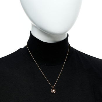 BULGARI 18K Rose Gold Diamond Fiorever Pendant Necklace