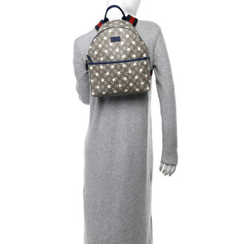 GUCCI GG Supreme Monogram Stars Childrens Backpack Beige Ebony Yellow Royal
