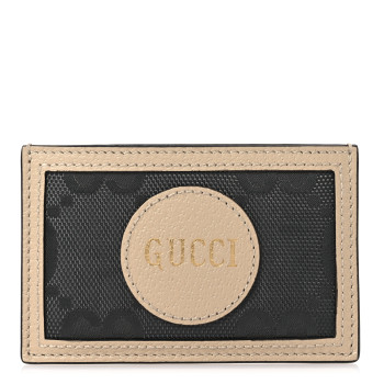 GUCCI Econyl Nylon Monogram Off The Grid Card Case Graphite Grey New Plaster