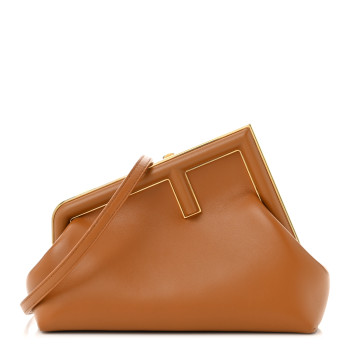 FENDI Shiny Nappa Small Fendi First Caramello