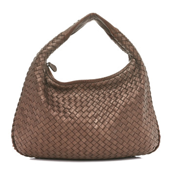 BOTTEGA VENETA Metallic Nappa Intrecciato Medium Veneta Hobo Copper