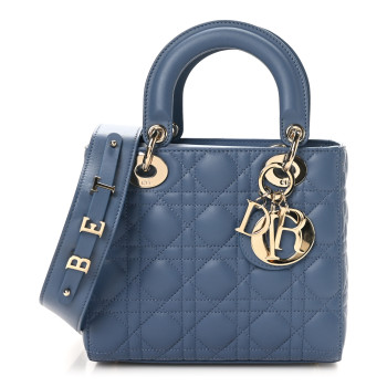 CHRISTIAN DIOR Lambskin Cannage Small My ABCDior Lady Dior Denim Blue CHRISTIAN DIOR Lambskin Cannage Small My ABCDior Lady Dior Denim Blue