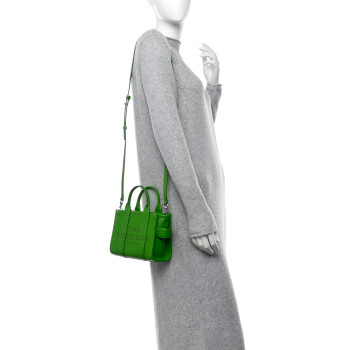 MARC JACOBS Grained Calfskin Mini The Tote Bag Kiwi