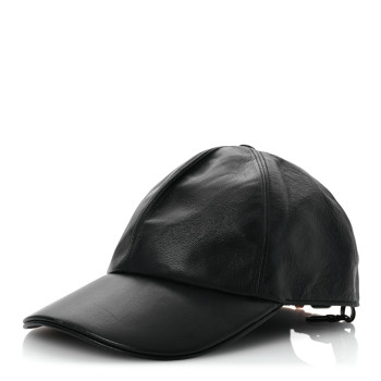 LOUIS VUITTON Lambskin LV Staples Baseball Cap 59 Black