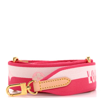 LOUIS VUITTON Jacquard Neverfull BB Shoulder Strap Pink Peony