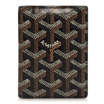 GOYARD Goyardine Saint Marc Folding Card Case Black