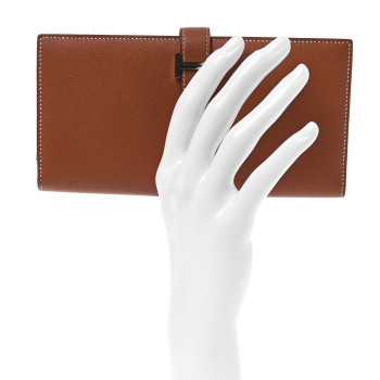 HERMES Epsom Bearn Gusset Wallet Gold