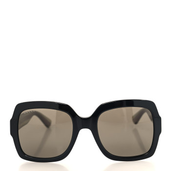 GUCCI Acetate Square Frame Web Glitter Sunglasses GG0036SN Black Green
