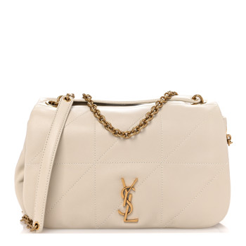 SAINT LAURENT Lambskin Matelasse Monogram Small Jamie 4.3 Crema Soft