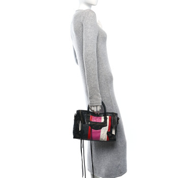 BALENCIAGA Agneau Arena Multicolore Classic Hardware S City Rose Gris White Black Rouge