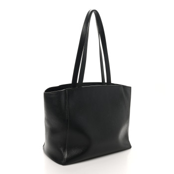 PRADA Saffiano Cuir City Calf Monochrome Shopping Tote Black