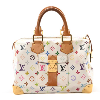 LOUIS VUITTON Monogram Multicolor Speedy 30 White