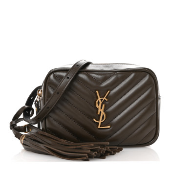 SAINT LAURENT Calfskin Matelasse Monogram Lou Belt Bag Faggio