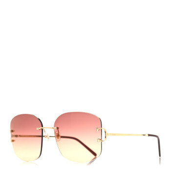CARTIER Metal C Decor CT0037RS Sunglasses Gold