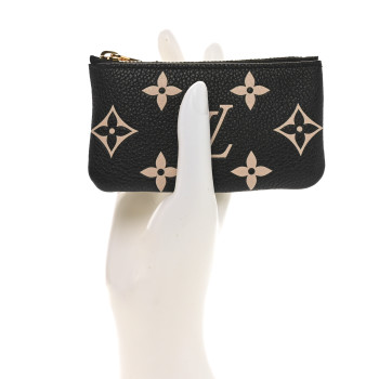 LOUIS VUITTON Empreinte Monogram Giant Key Pouch Black Beige