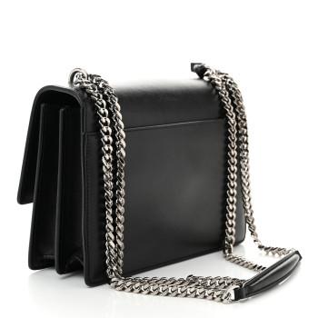 SAINT LAURENT Calfskin Medium Monogram Sunset Black