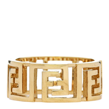 FENDI X VERSACE Metal Fendace O'Lock Ring M Gold