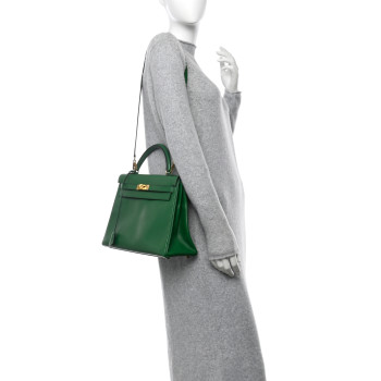 HERMES Courchevel Kelly Retourne 32 Vert Bengale