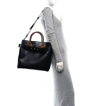 BURBERRY Soft Grain Calfskin Medium Belt Bag Black