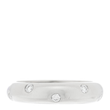TIFFANY Platinum Diamond 4mm Etoile Band Ring 50 5.25