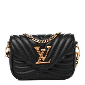 LOUIS VUITTON Calfskin New Wave Multi Pochette Black