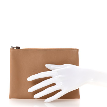 HERMES Evercolor Atout Pouch Beige de Weimar Lime