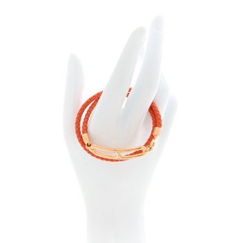 HERMES Swift Roulis Double Tour Bracelet T2 Orange