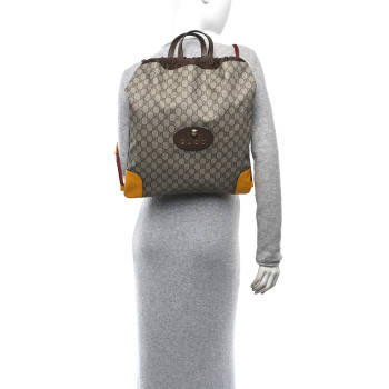 GUCCI GG Supreme Monogram Neo Vintage Drawstring Backpack Beige New Acero Crop