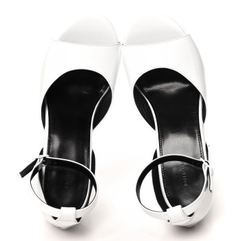 BALENCIAGA Patent Camden 160mm Platform Pumps 39 White